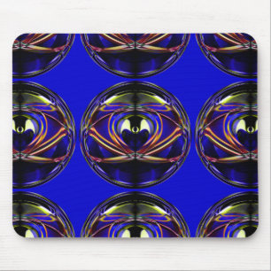 Alien-I Abstract Artistic Design Repeating Pattern Mouse Mat