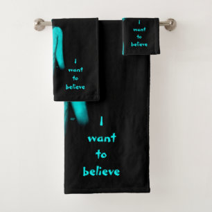 Alien , I want to believe Bath Towel Set