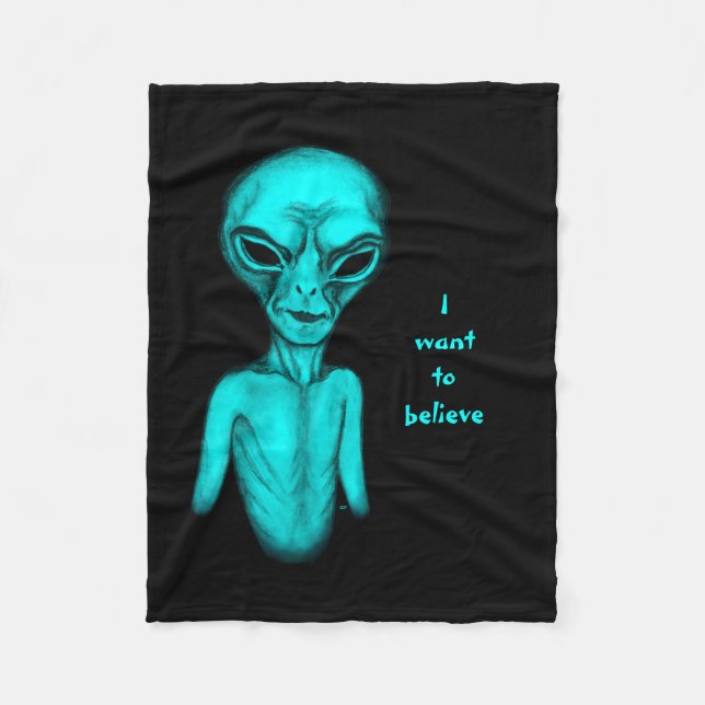 Alien , I want to believe Fleece Blanket (Front)