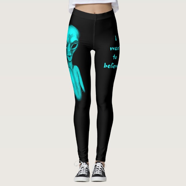 Alien , I want to believe Leggings (Front)