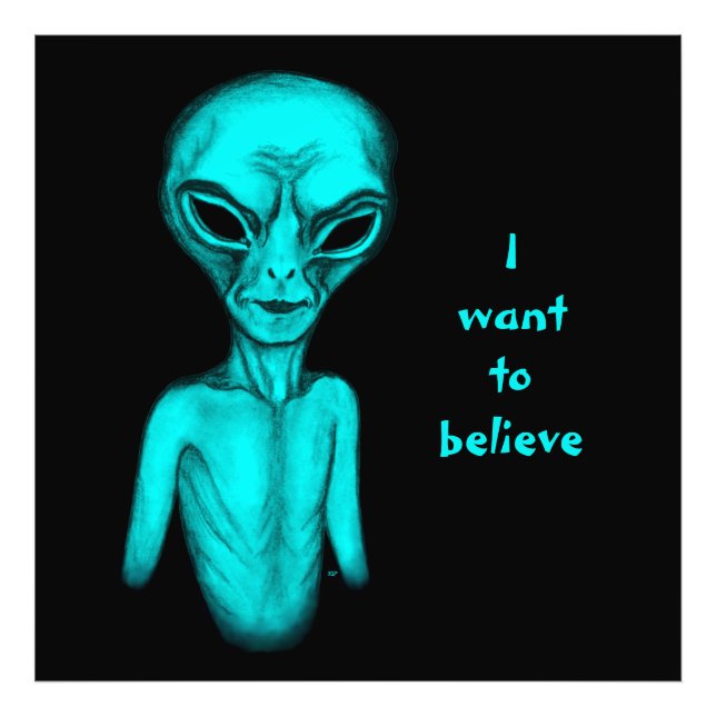 Alien , I want to believe Photo Print (Front)