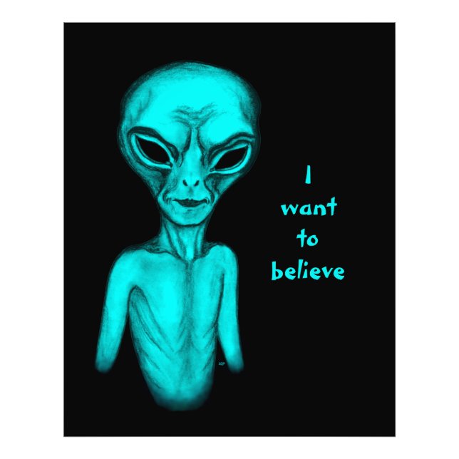 Alien , I want to believe Photo Print (Front)
