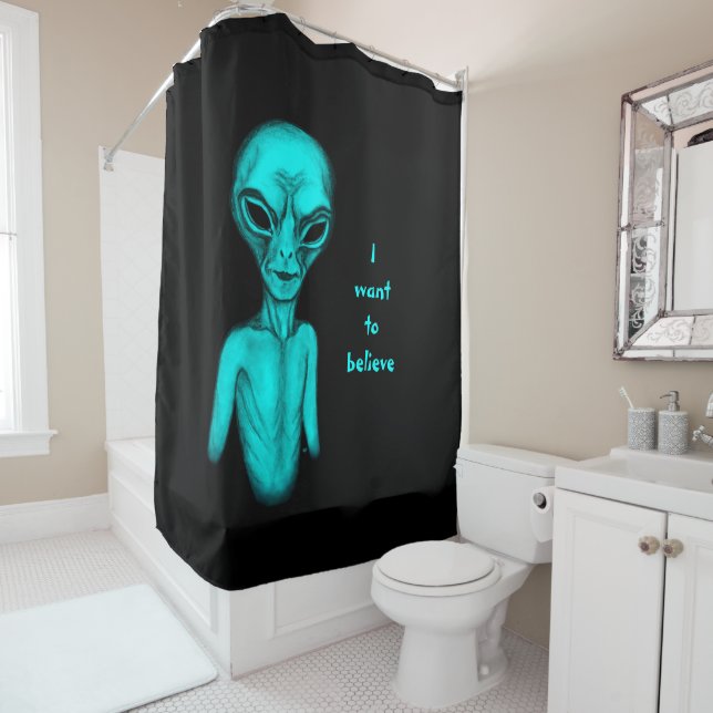 Alien , I want to believe Shower Curtain (In Situ)