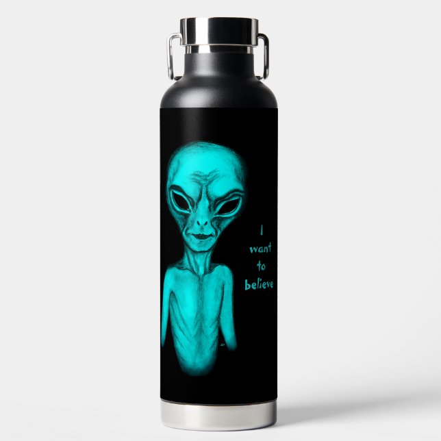 Alien , I want to believe Water Bottle (Front)