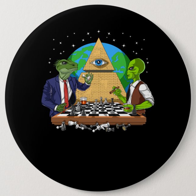 Alien Illuminati 6 Cm Round Badge (Front)