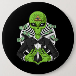 Alien Illuminati Conspiracy 6 Cm Round Badge