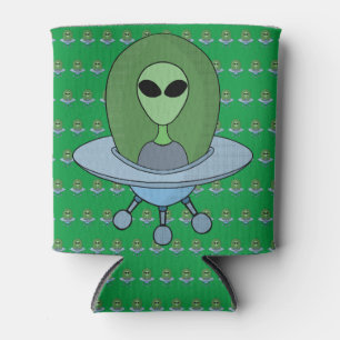 Alien in his little spaceship can cooler