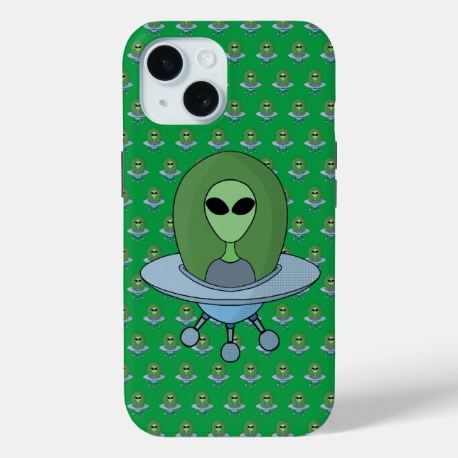 Alien in his little spaceship Case-Mate iPhone case (Back)