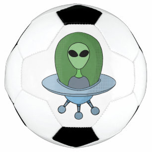 Alien in his little spaceship football