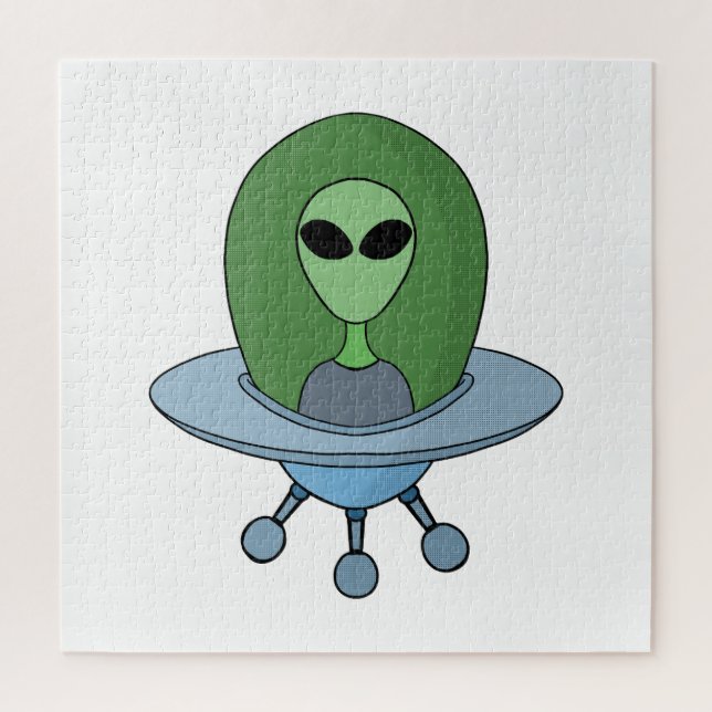 Alien in his little spaceship jigsaw puzzle (Vertical)