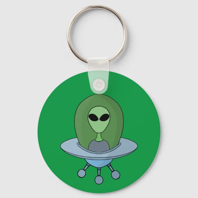 Alien in his little spaceship key ring (Front)