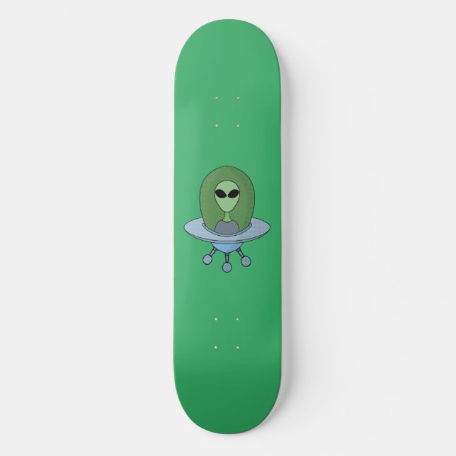 Alien in his little spaceship skateboard (Front)