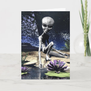 Alien in Nature Card