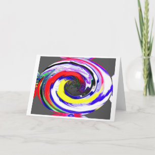 Alien in space holiday card