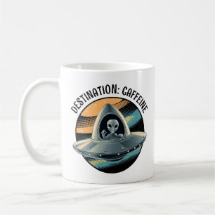 Alien in Spaceship Coffee Mug