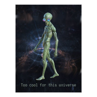 Alien In Sunglasses Photo Print
