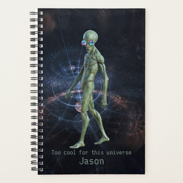 Alien In Sunglasses  Planner (Front)