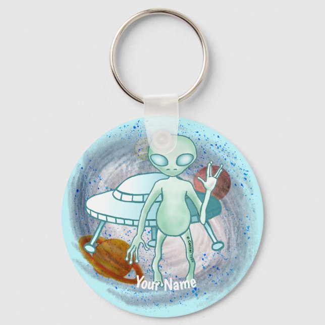 Alien Invader  keychain (Front)