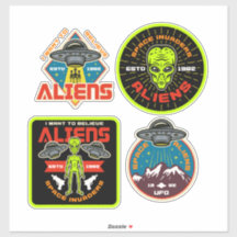 Alien Invaders Set of 4 Bundle Extraterrestrials 