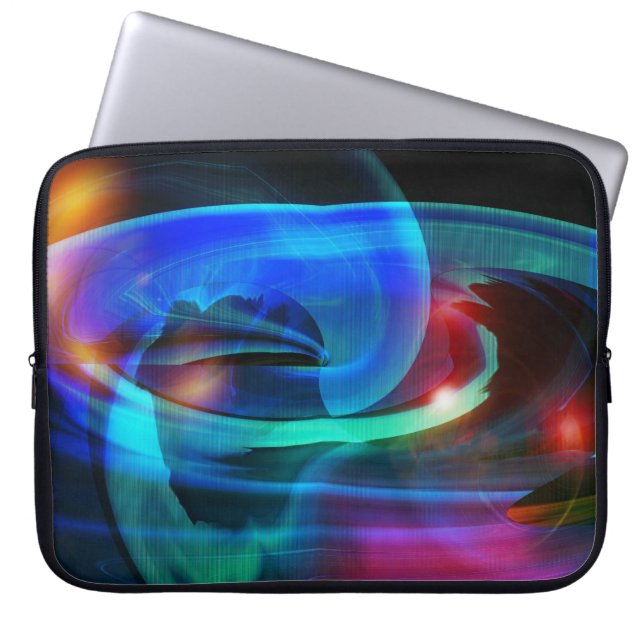 Alien Invasion Abstract Laptop Sleeve (Front)