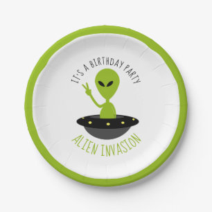 Alien Invasion, Birthday Paper Plate