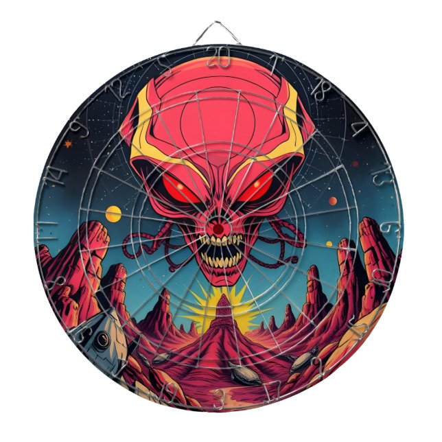 Alien Invasion  Dartboard (Front)