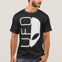 Alien Invasion Half Face UFO Typography Design
