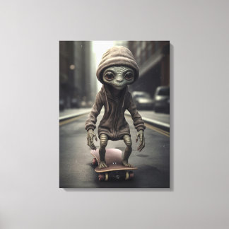 Alien Invasion on Wheels Canvas Print