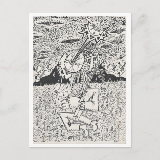Alien Invasion, or, The Seeding, by Brian Benson   Postcard (Front)