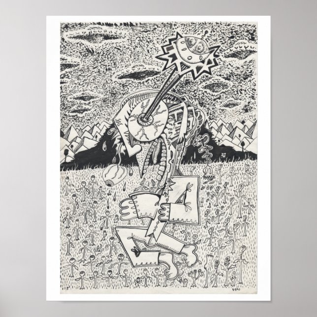Alien Invasion, or, The Seeding, by Brian Benson Poster (Front)