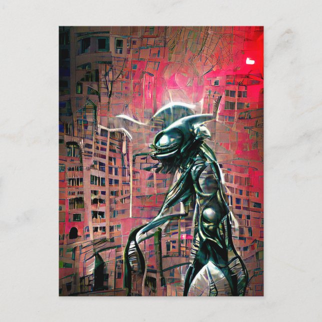 Alien Invasion Postcard (Front)