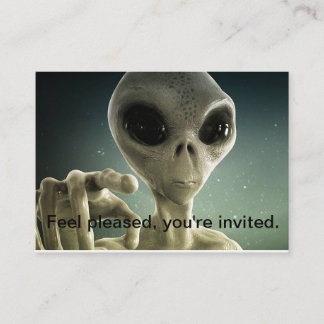 Alien "Invitation" multi use card. Enclosure Card