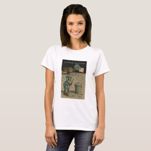 Alien Janitor Cleans Up Lunar Tourists’ Mess T-Shirt