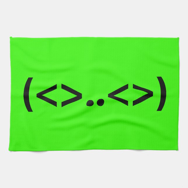 ALIEN Japanese Emoticon Tea Towel (Horizontal)