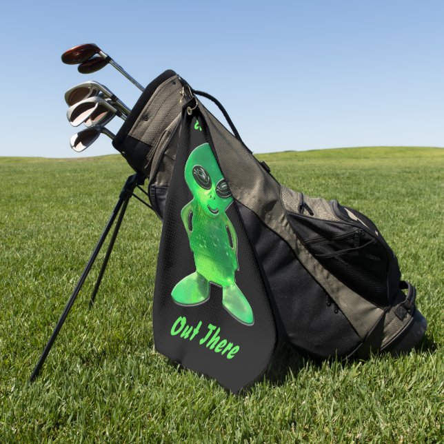 Alien Jewel  Golf Towel (Green)
