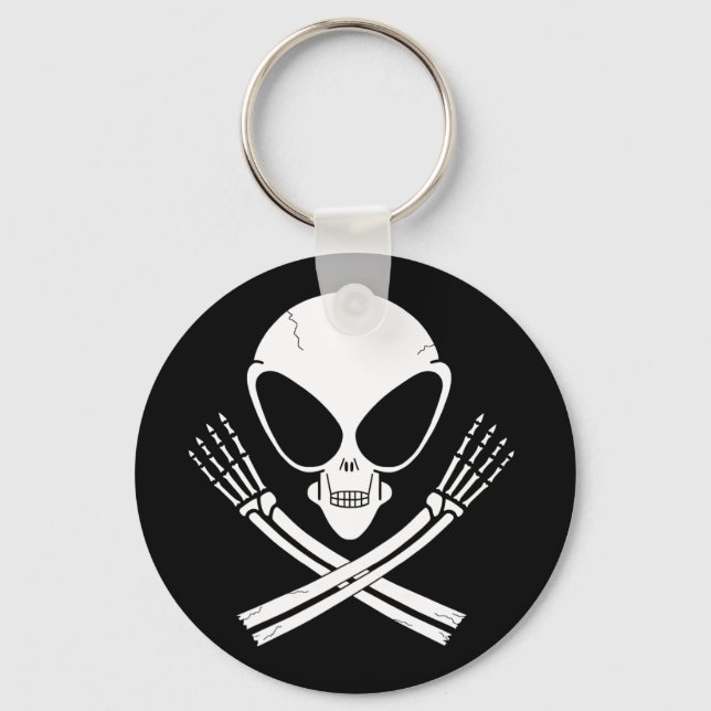 alien jolly rodger key ring (Front)