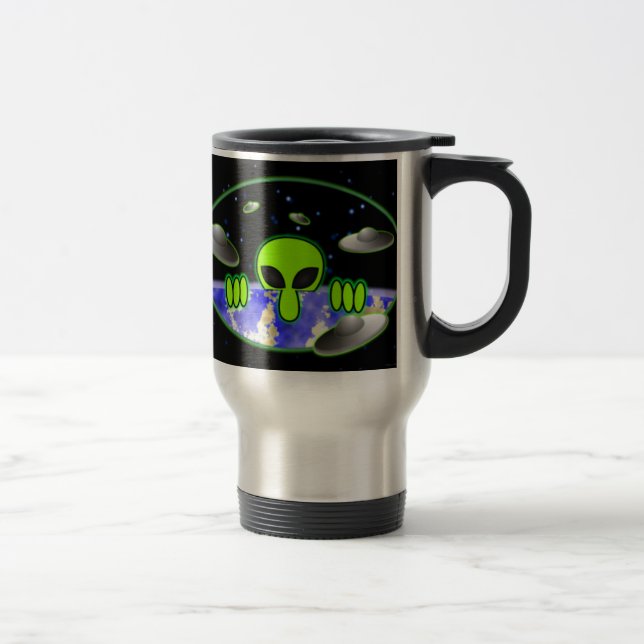 Alien Kilroy Travel Mug (Right)
