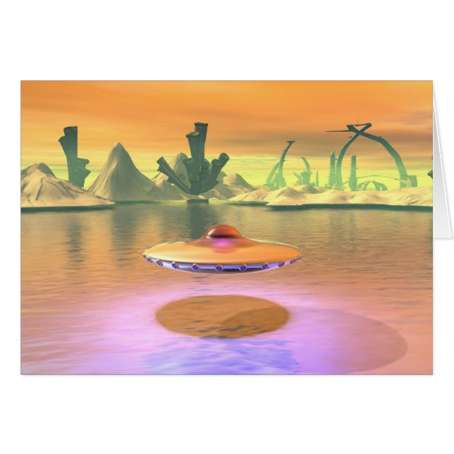 Alien Lake UFO Take Off Card (Front Horizontal)