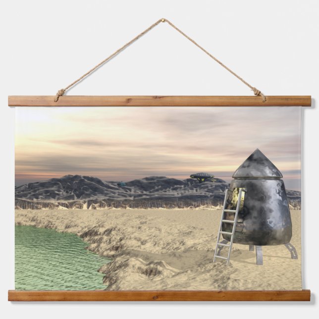 Alien Lander Hanging Tapestry (Front)