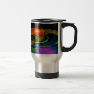 Alien Landscape Rainbow Abstract Travel Mug