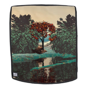 ALIEN LANDSCAPE,TREES,LAGOON IN HYPERION Sci_Fi Backpack
