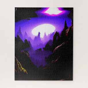 Alien Landscape With Purple Sky Jigsaw Puzzle