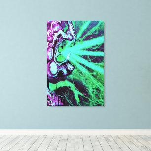 Alien Laser Eyes with Reptile Tongue Canvas Print
