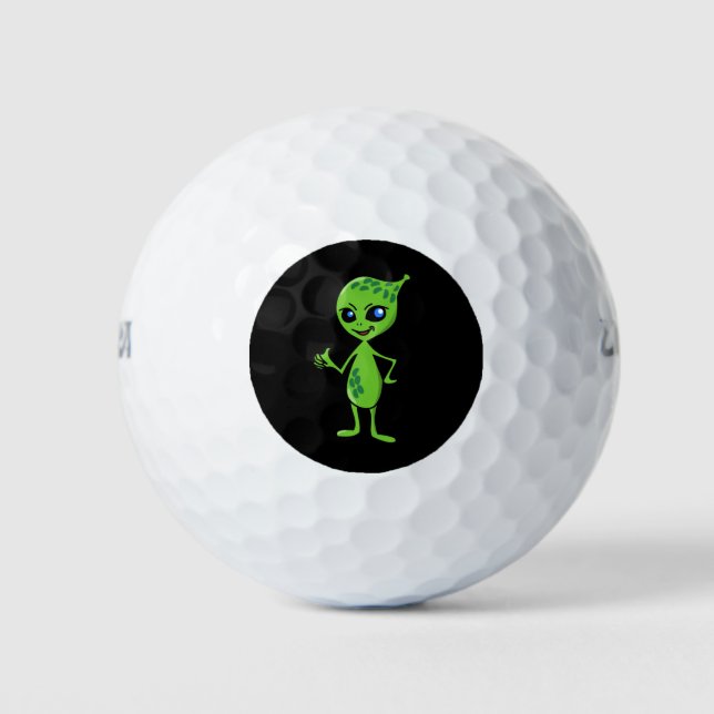 ALIEN "LITTLE GREEN MAN" GOLF BALL (Front)