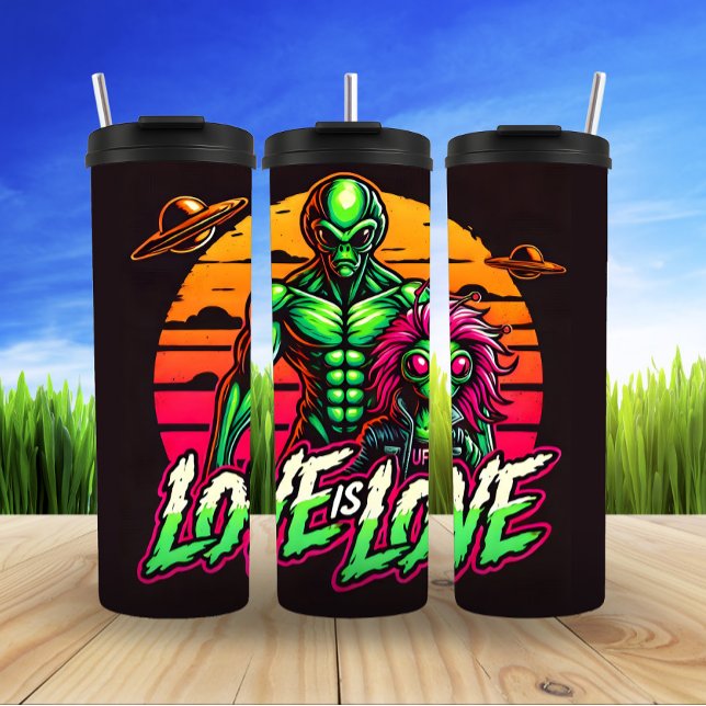 Alien Love, Cosmic Embrace Thermal Tumbler (Creator Uploaded)