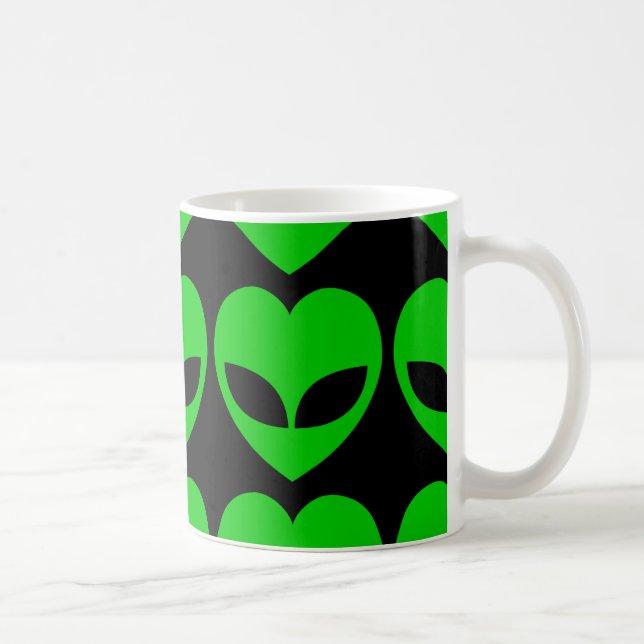 Alien Love Heart Coffee Mug (Right)