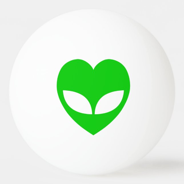 Alien Love Heart Ping Pong Ball (Front)