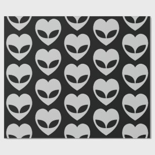 Alien Love Heart Wrapping Paper