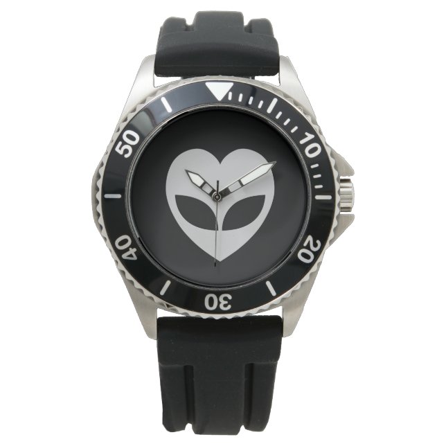 Alien Love Heart Wrist Watch (Front)