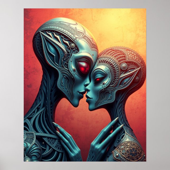 Alien Lovers Sci-Fi Poster (Front)